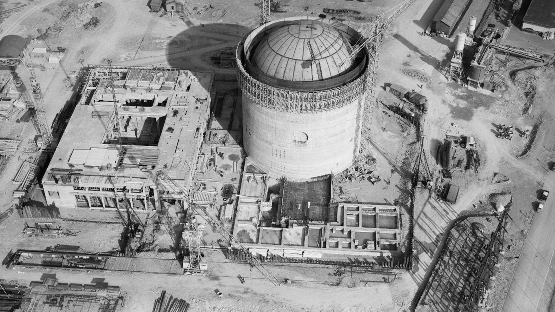 Baustelle des Kernkraftwerksks Beznau, 1967